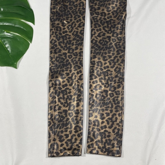 NWT Spanx [ XS ] Leopard Print Faux Leather Leggings - Picture 11 of 12